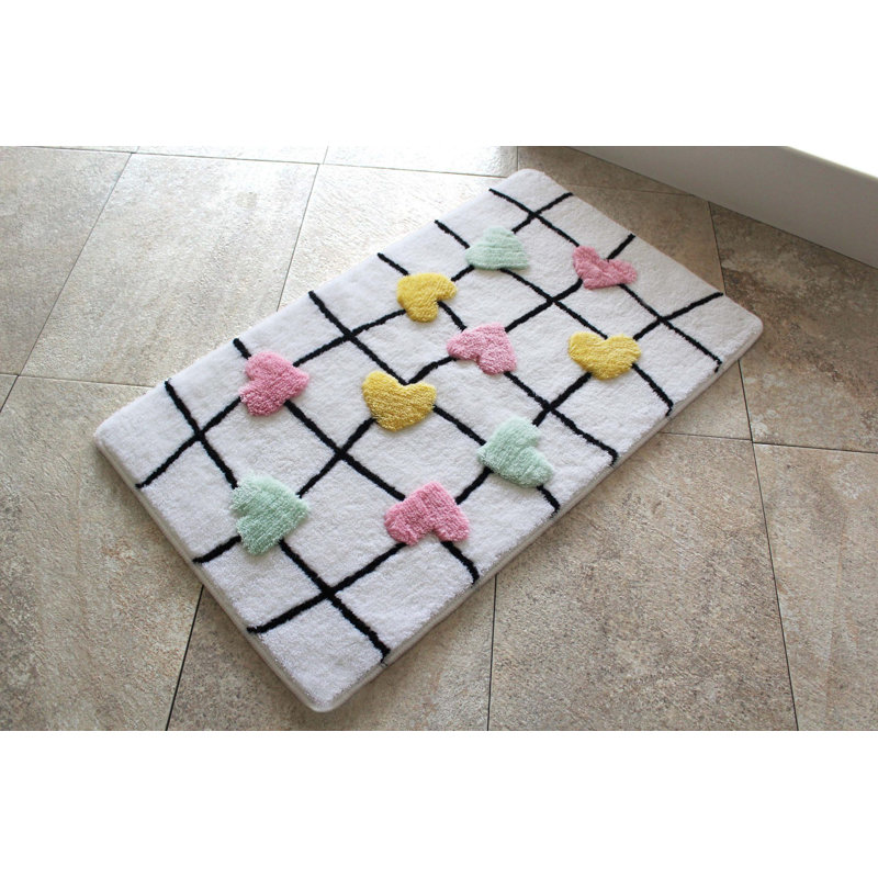 Premium Acrylic Bathmat, Antibacterial & Non-Slip, 23.6 x 39.4 inches | 100% Acrylic, 1.5 lbs/ft² | Machine Washable, Low Heat Iron Recommended | Ideal for Bathroom Safety & Comfort, Stylish & Functional Design