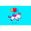Papier peint de qualité supérieure - Ballons licorne volante-1830464606