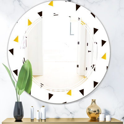 Miroir mural sans cadre en forme de "tendance" tendance et triangulaire moderne triple