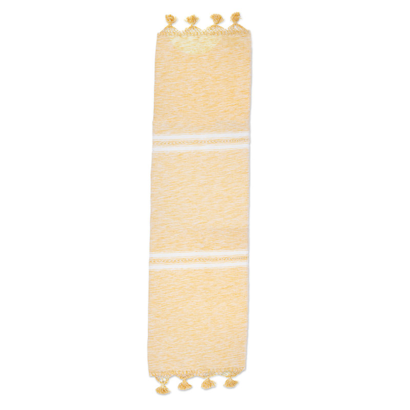Chemin de table rectangulaire en coton Prahasky