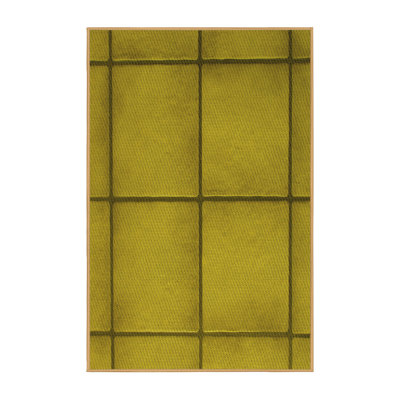 Tapis en laine écossais moutarde