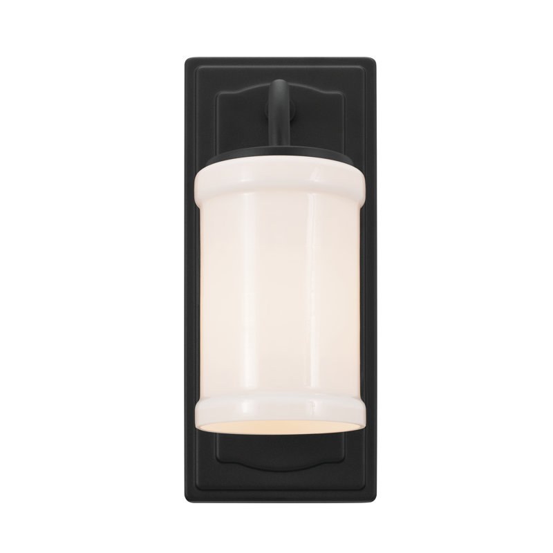 Cillean Steel Armed Sconce, Textured Black