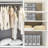 4-Pack Gray Linen-Like Storage Box