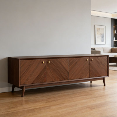 Retro Nut-Brown Solid Wood TV Stands