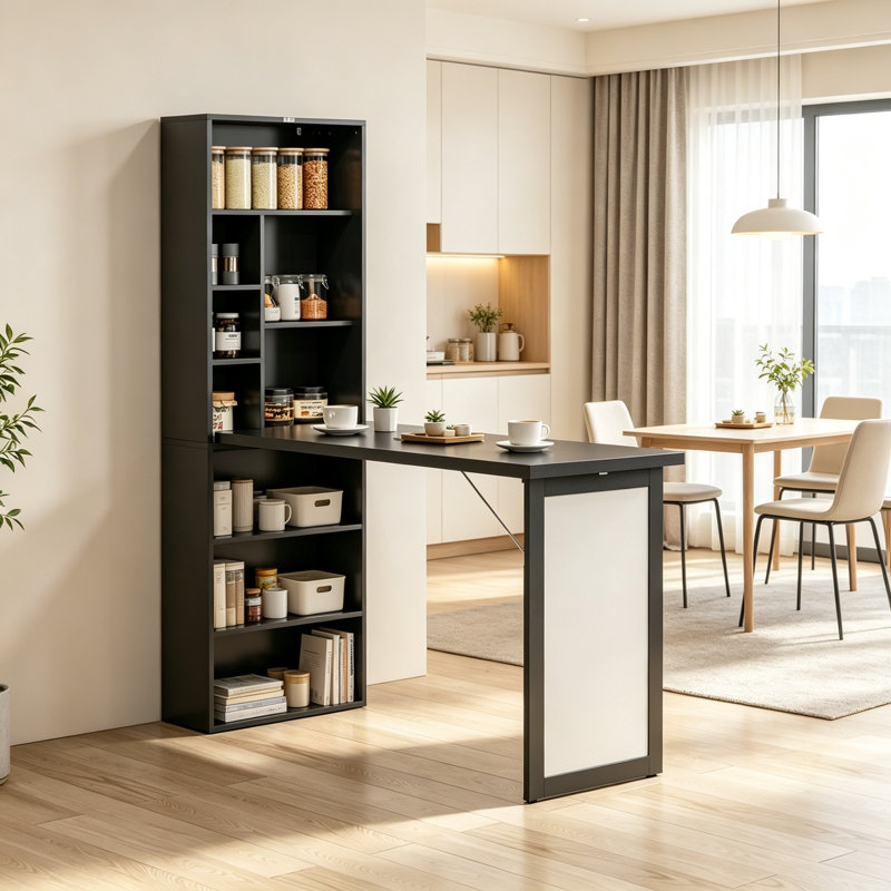 MDF Floating Desk, Black