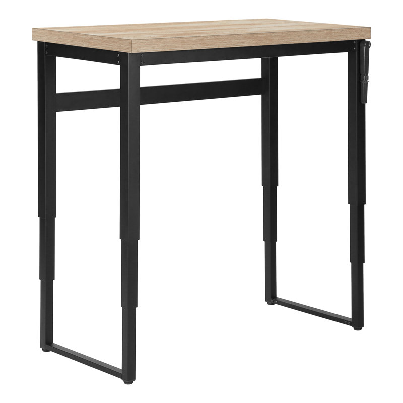 Computer Desk, Home Office, Standing, Adjustable, Work, Laptop, Metal, Laminate, Natural/Black