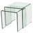 Funon Glass Top Nesting Tables Built-In Outlets
