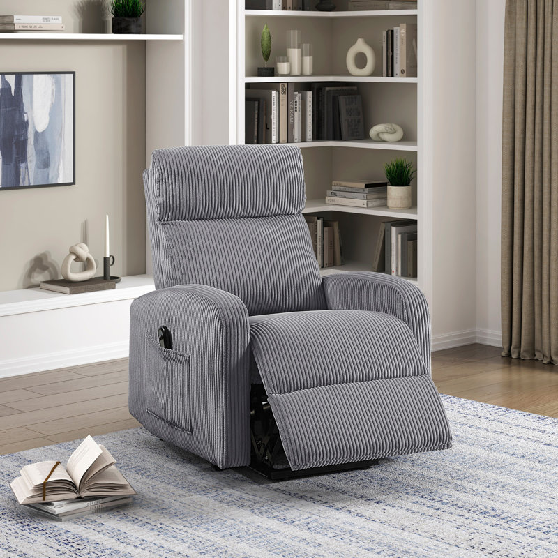 Fauteuil inclinable électrique contemporain, Gris foncé