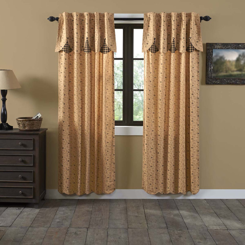 Caudell 100% Cotton Semi Sheer Curtain Pair