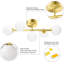 Éclairage pour salle de bain à 5 lumières DEL dorées à intensité variable-74107540