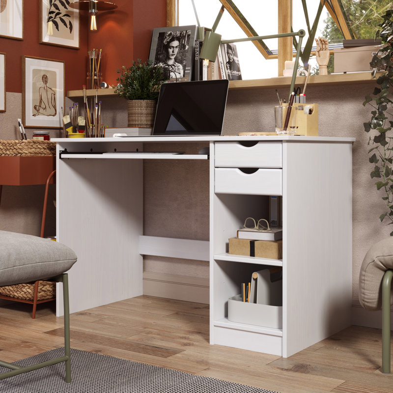  2 Drawer Desk - White