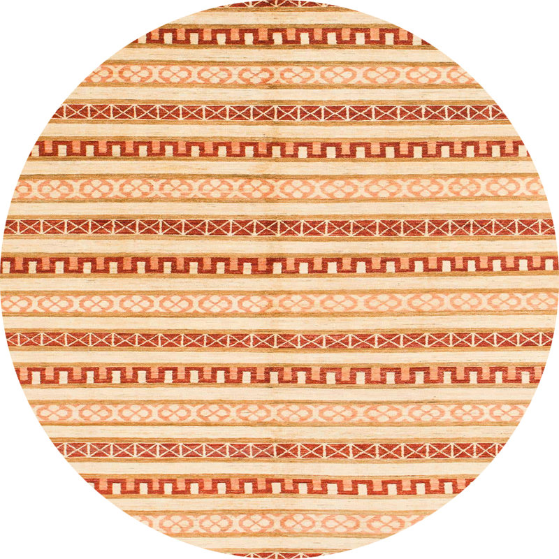 Tapis abstrait à motif abstrait moderne, Rond 3 pi