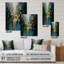 Abstrait géométrique noir et vert III - Art mural abstrait géométrique en acrylique-2093331921