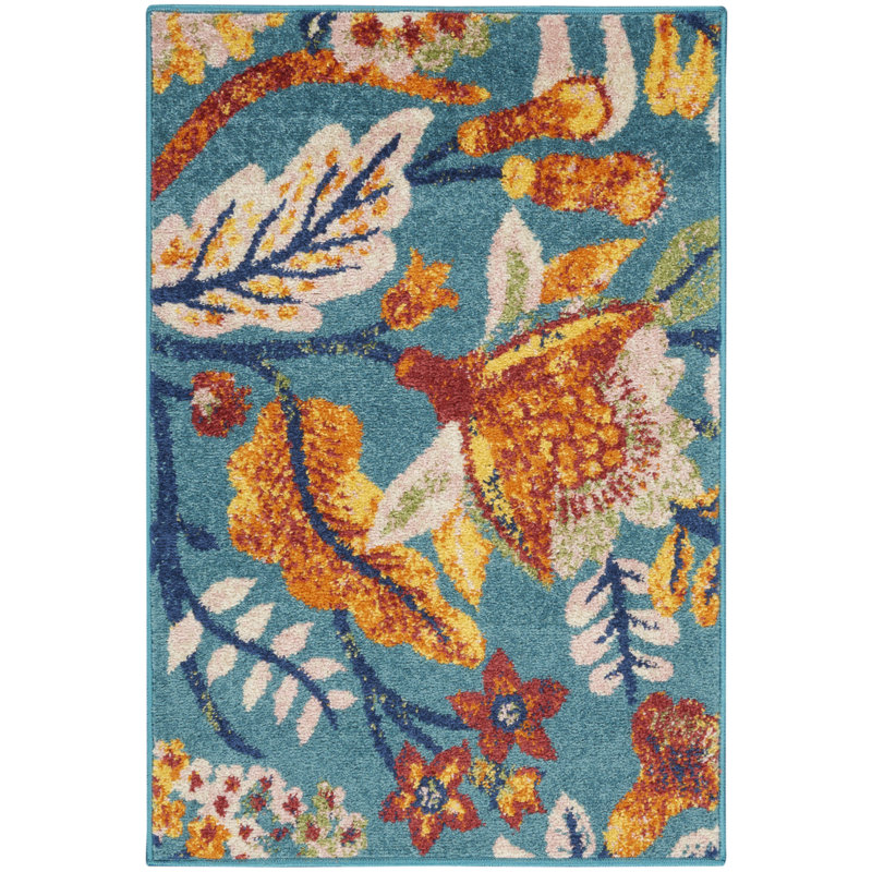 Actis Floral Indoor Rug, Rectangle 2' x 3'