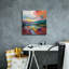  «Crimson Sky» par Silvia Vassileva, art mural sur toile, 18 po x 18 po