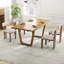 Ensemble de salle à manger de style Mid-Century moderne en bois et chaises rembourrées pour la maison, la cuisine et la salle à manger-674295522-674295521
