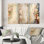 «Rustic Bouquet Blooming Wildflower Vintage», 3 pièces sur toile