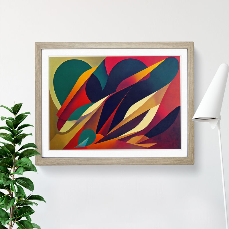 XH1022-8747X Surreal Modern Art Vol.2 Abstract - Single Picture Frame Print, 25cm H x 34cm W x 2cm D, Oak