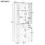 Armoire de rangement de 66,9 po de hauteur avec quatre portes et tiroirs, tablette réglable