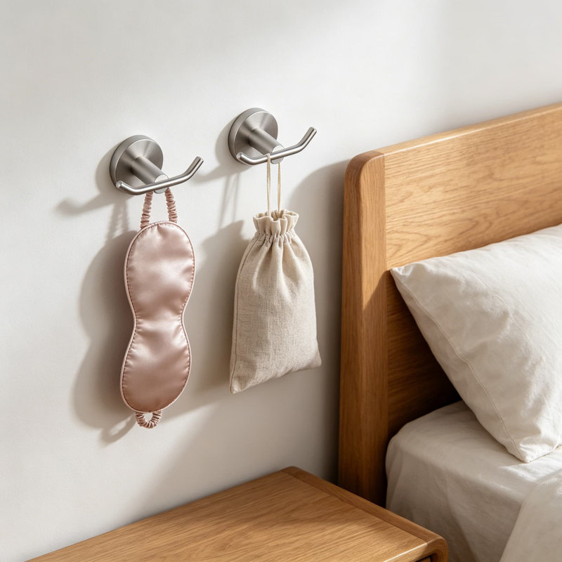 Crochet pour serviette double en acier inoxydable SUS 304, crochet mural pour manteau et peignoir pour salle de bain, cuisine ou entrée, finition brossée, paquet de 2