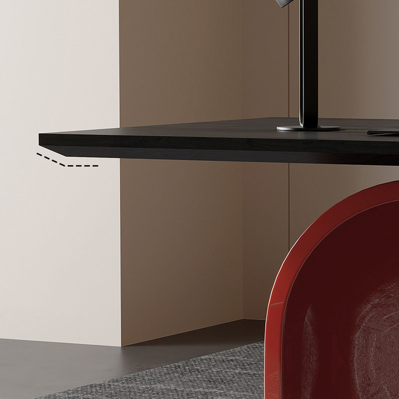 Bureau simple et moderne, H 28,74 po x l 55,12 po x P 27,56 po