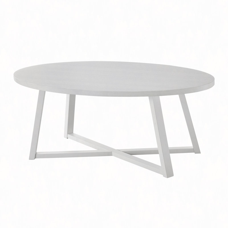 Modern Harmony Wood Oval Coffee Table