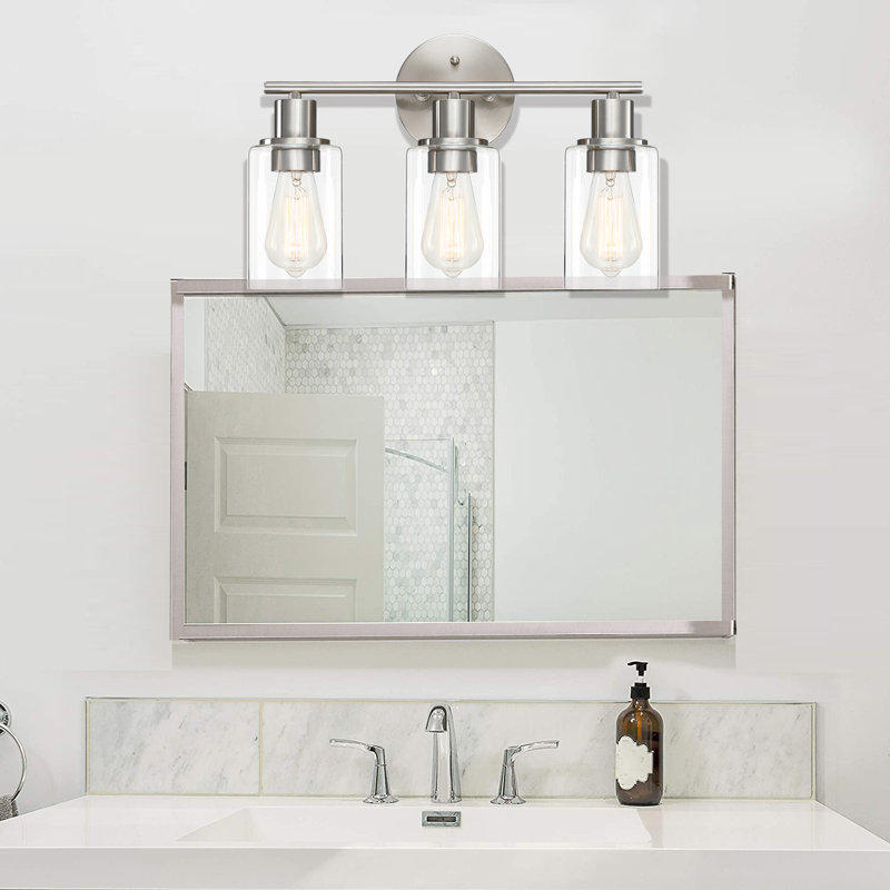 Beachcrest Home Berumen 3 - Light Dimmable Vanity Light & Reviews | Wayfair