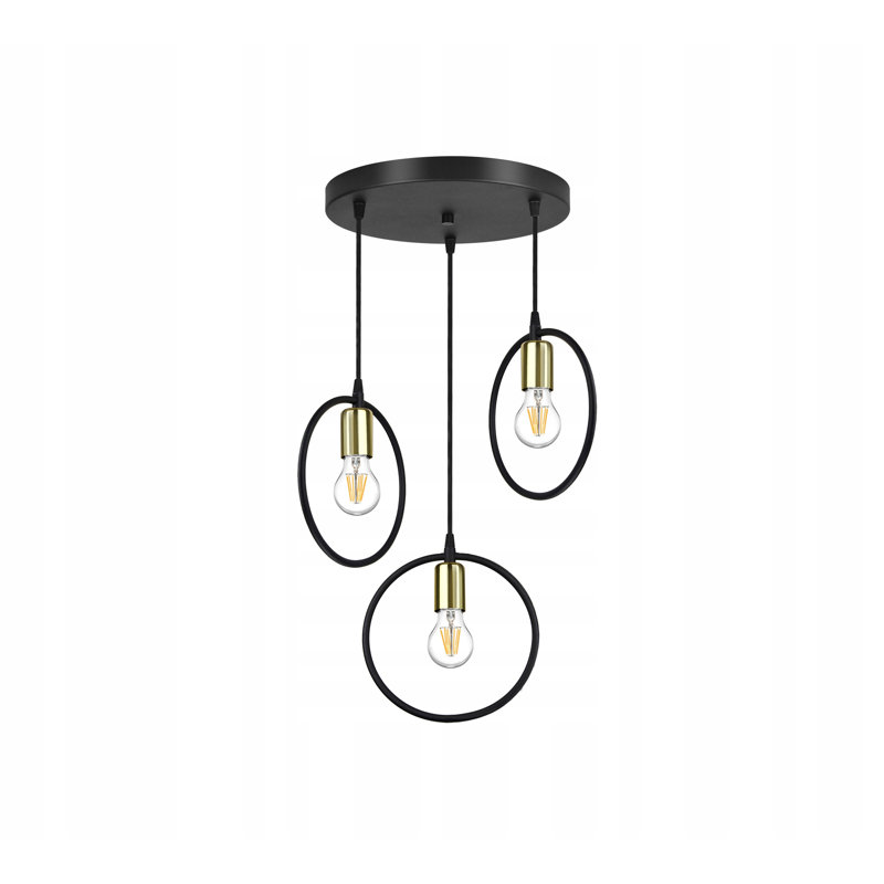 Maxbass 3 - Light Black/Gold Cluster Pendant