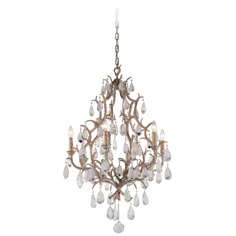 Amadeus 6-Light Candle Style Empire Chandelier, 6, 43.5" H x 28" W x 28" D