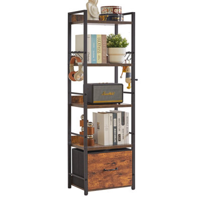 136cm H x 39cm W Metal Bookcase