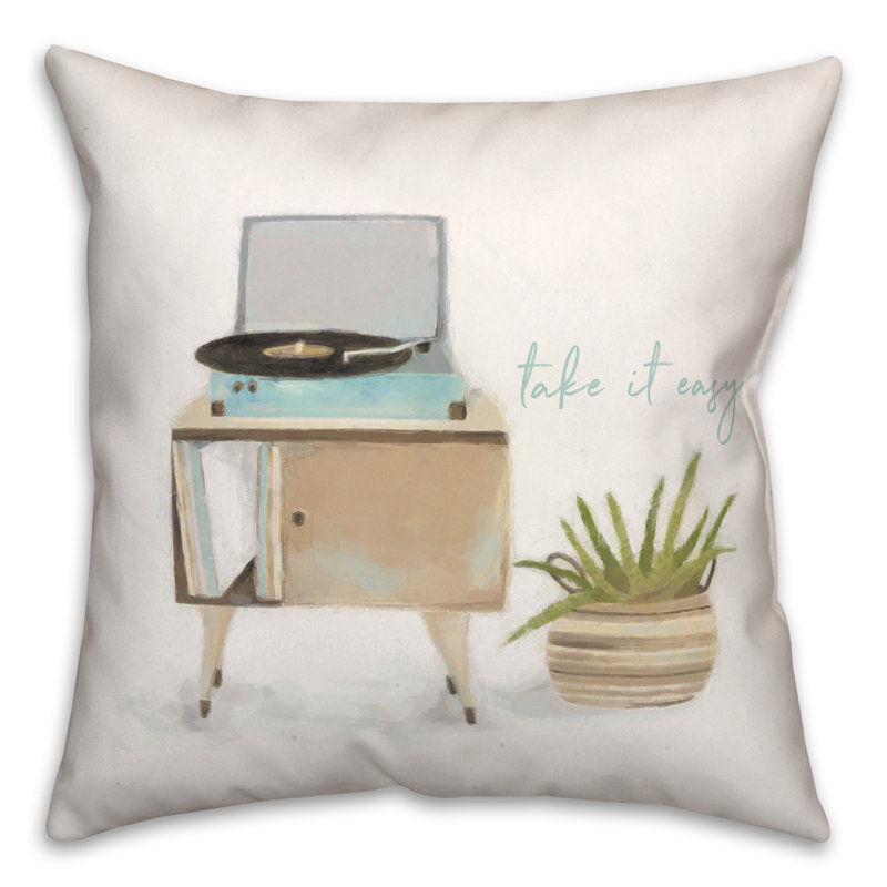 Housse et insert de coussin carré pour tourne-disque