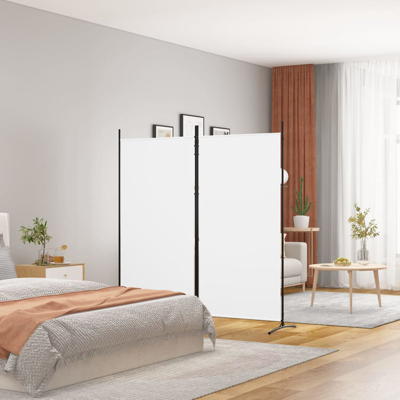 Abdisamad 3 Panel Room Divider, 2, White, 180cm H x 175cm W