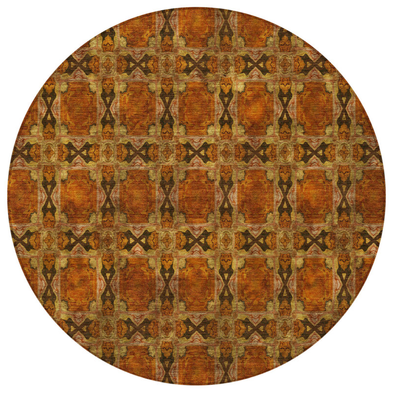 Tapis intérieur antidérapant rond 8 pi