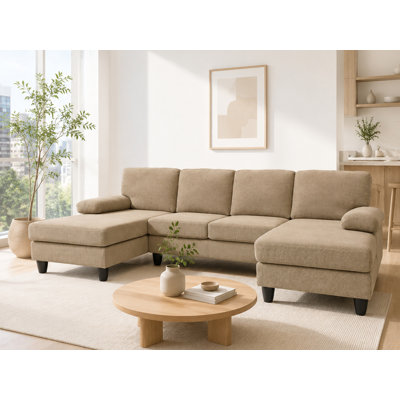 104" U Shape Sectional Sofa Cloud Couch