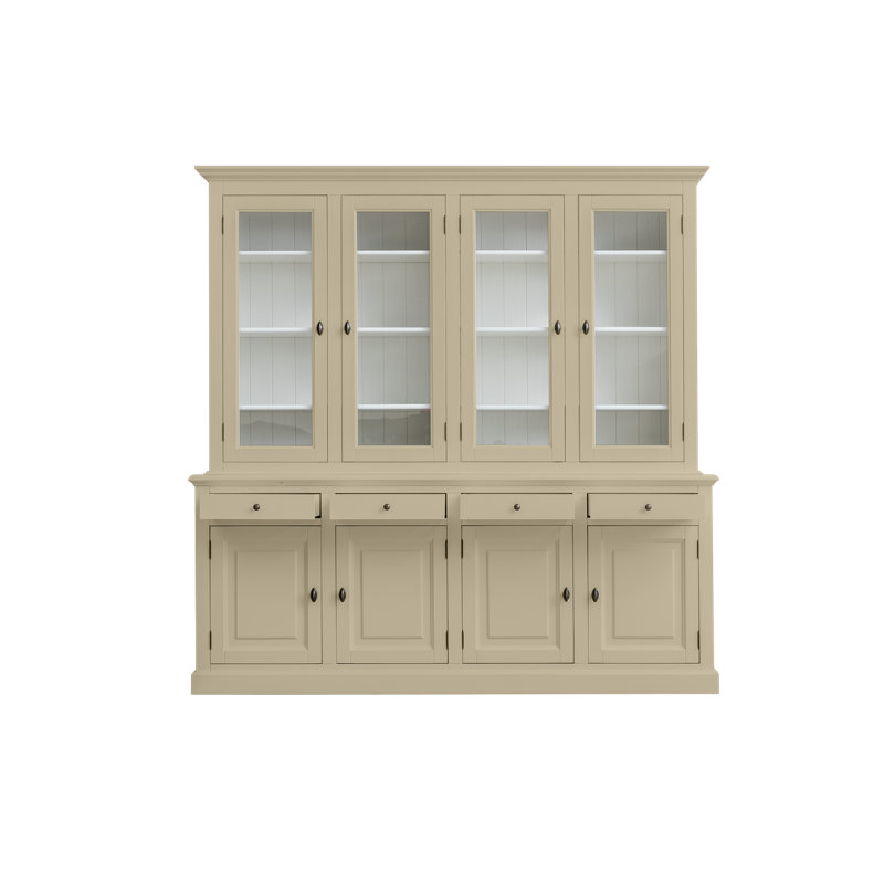 Topeka Display Cabinet, Beige/White