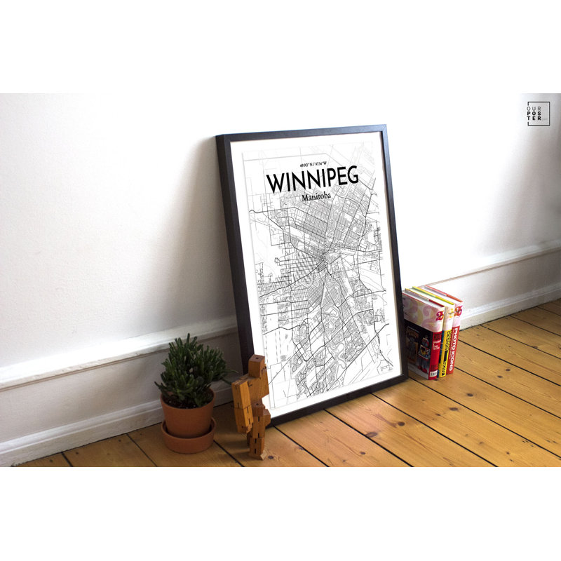 « winnipeg city map », impression, H 27,6 po x l 19,7 po
