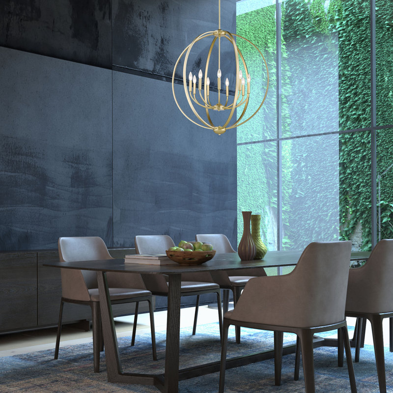 Petitt 9 - Light Dimmable Chandelier, Etruscan Bronze, Etruscan Bronze