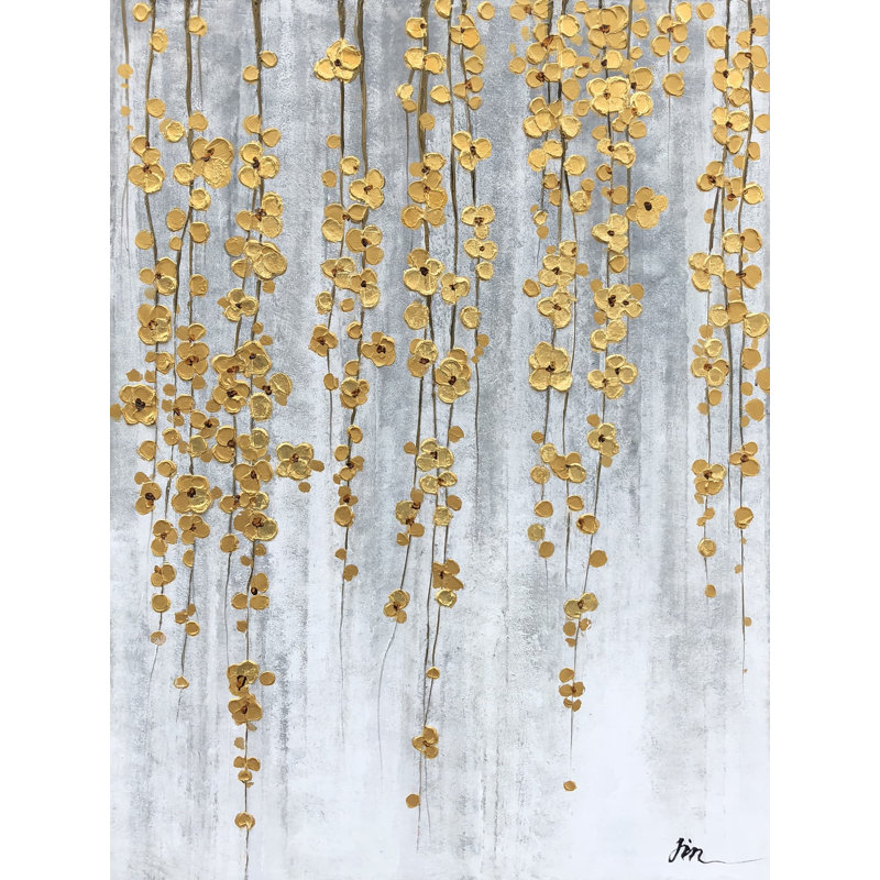 Golden Swing - peinture sur toile tendue, H 48 po x l 36 po x P 1,5 po