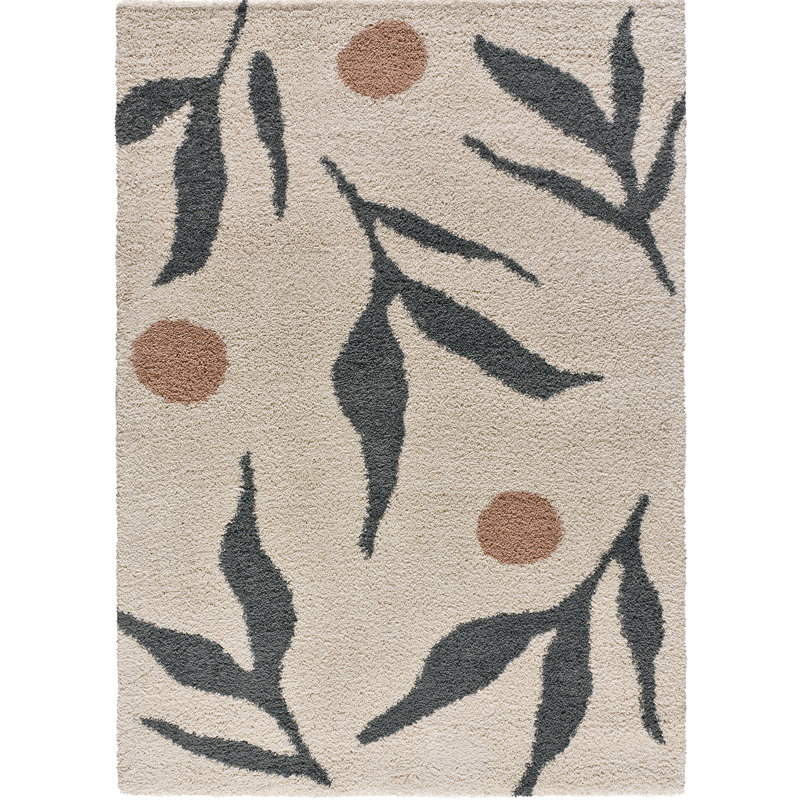 Floral Shag Area Rug, Rectangle 160 x 230cm