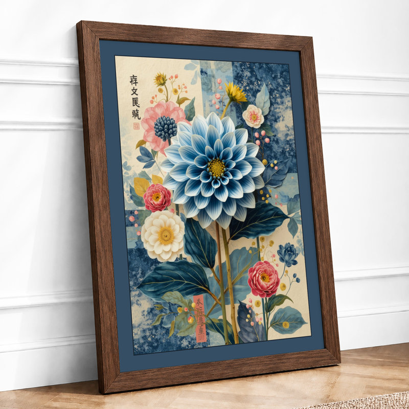 Dahlia Dreams Botanical - Print, Walnut, A4 - 29.7 x 21.0 cm