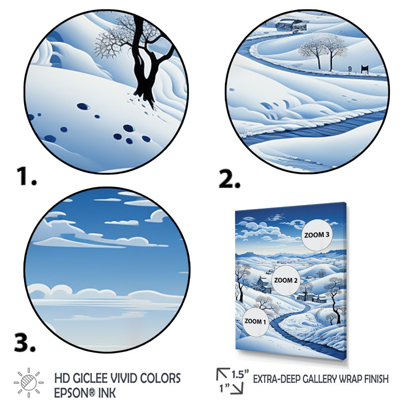 Snow Winters Solitude IV - impression, H 44 po x l 34 po x P 1,5 po, Toile tendue