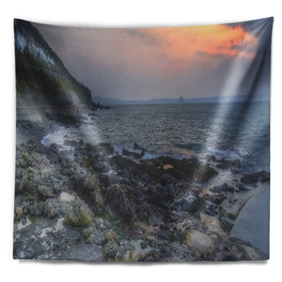 Tapisserie de soleil foncé shore