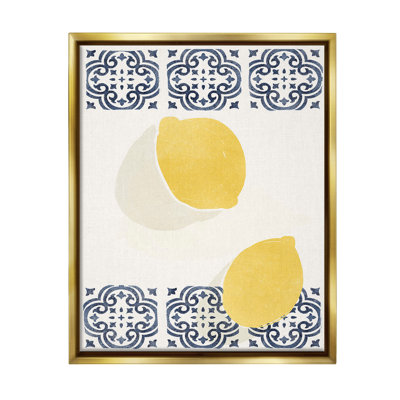 "Citrons modernes avec motif" par Yuyu Pont sur toile