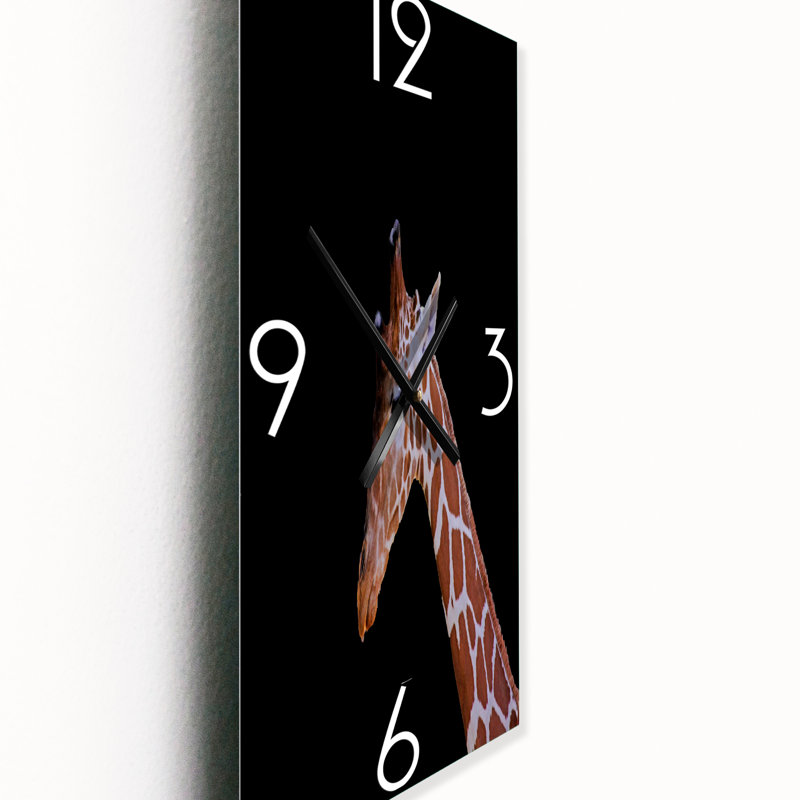 Portrait d'une girafe V - Horloge murale de ferme, Petit