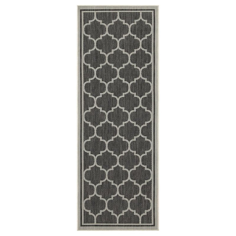 Sunshine GC_HAR2005 Anthracite 7 Ft. 10 In. X 10 Ft. 3 In. Indoor/Outdoor Area Rug, Rectangle 7'10" x 10'3"