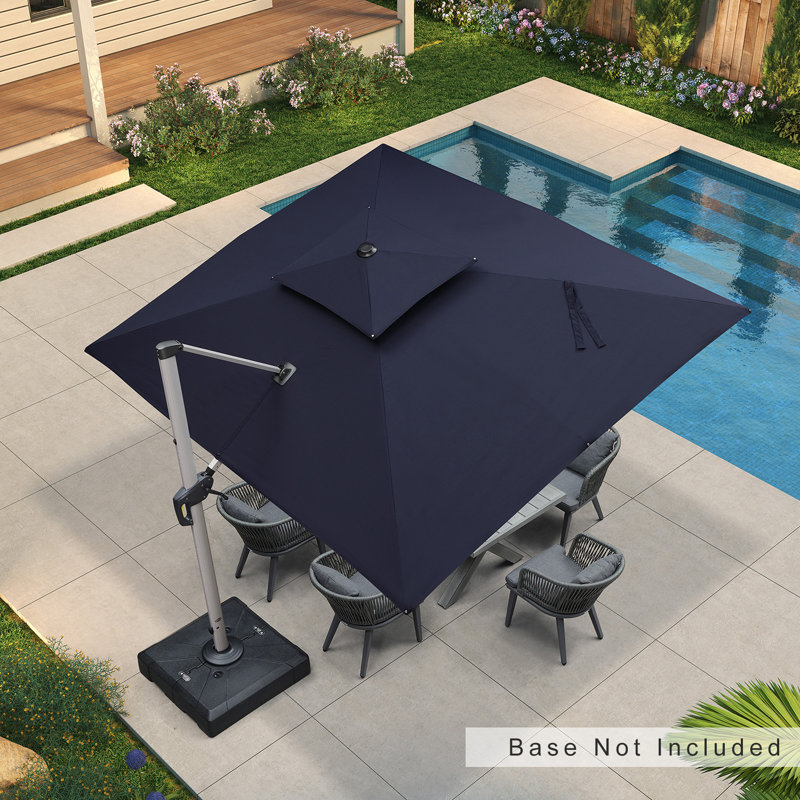 274cm X 335cm Rectangular Cantilever Parasol, Navy Blue