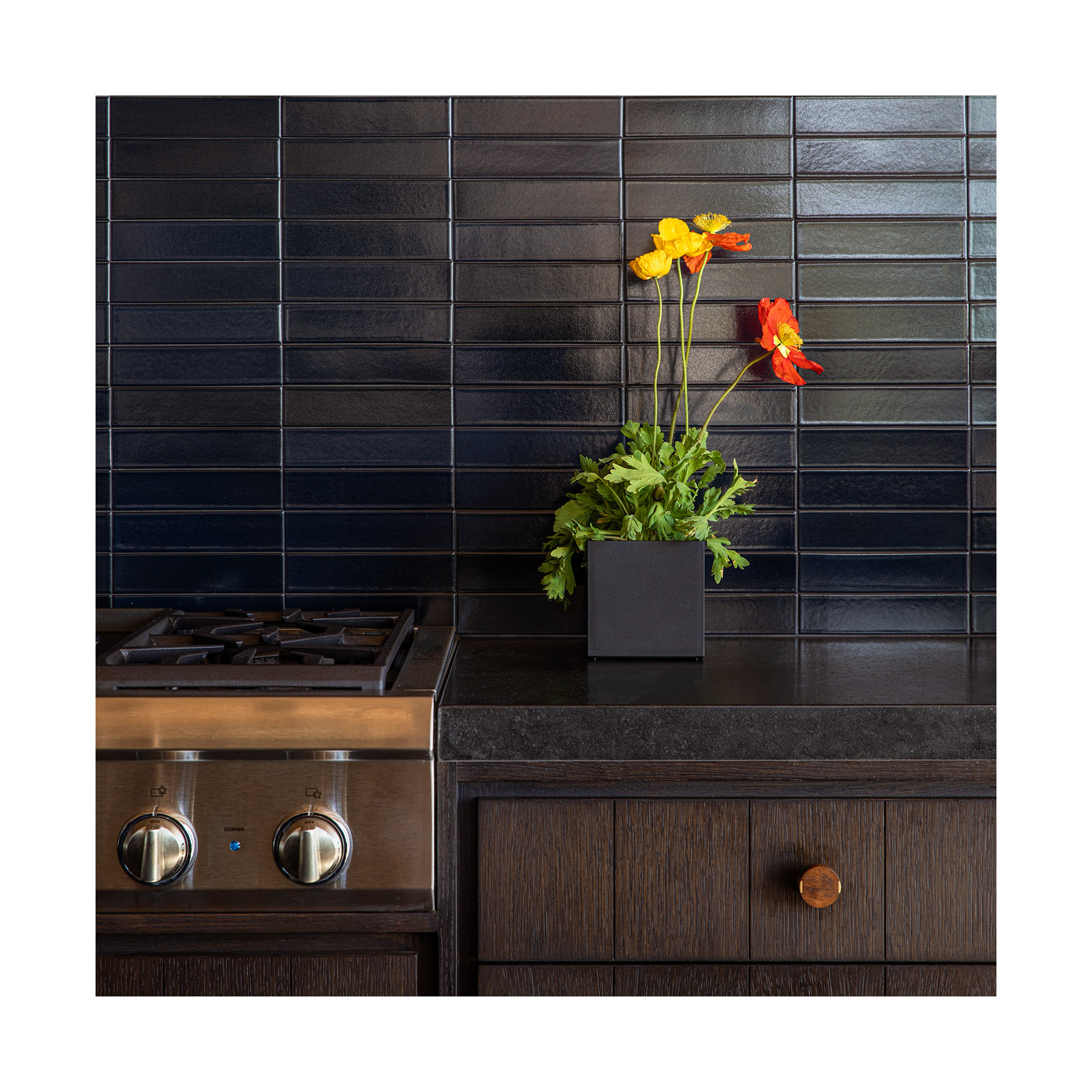 Geo Series Cube Planter, Black, 1
