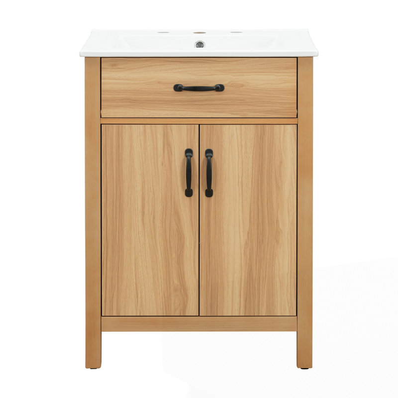 24" Bathroom Vanity with Solid Wood Frame