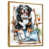 Toile avec cadre flottant or