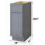 Base de meuble-lavabo simple 12 po seulement-95290449